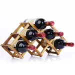 FoldableWoodenWineBottleRack Homeko4