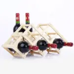 FoldableWoodenWineBottleRack Homeko8