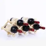 FoldableWoodenWineBottleRack Homeko9