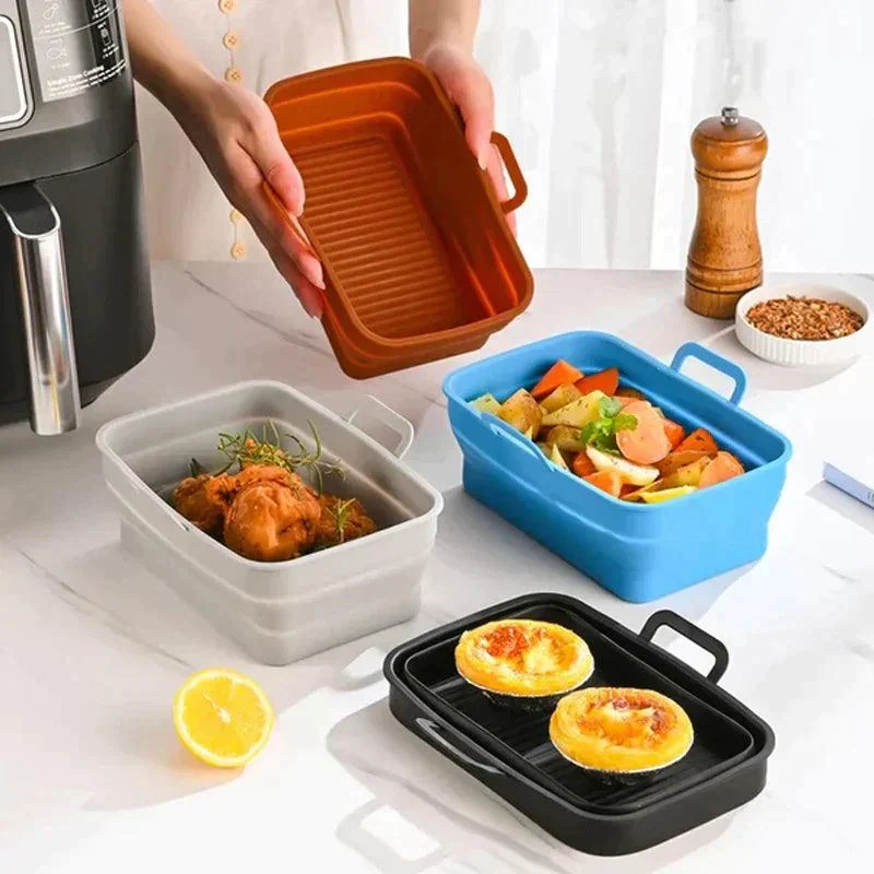 Foldable Air Fryer Silicone Baking Tray -  - #tag1#