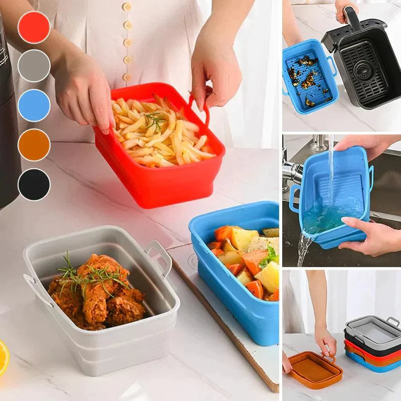 Foldable Air Fryer Silicone Baking Tray -  - #tag1#