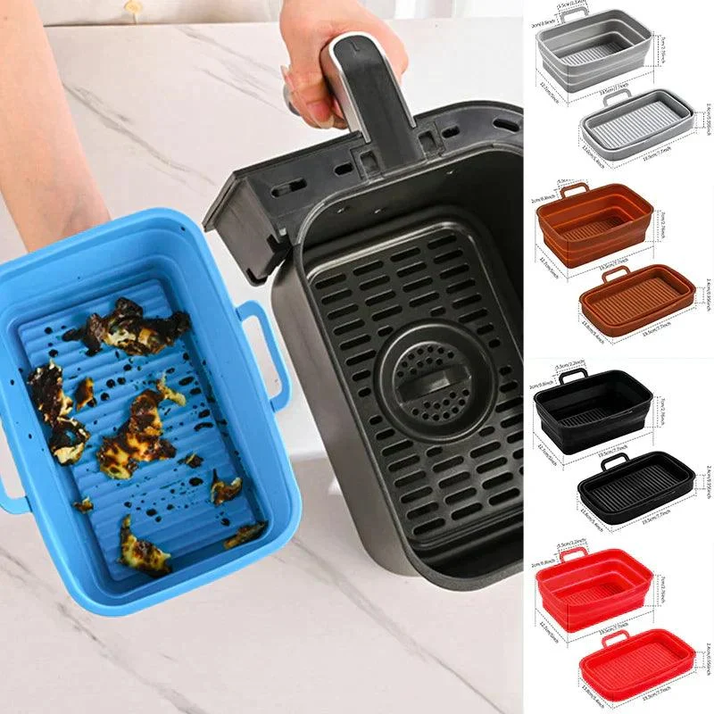 Foldable Air Fryer Silicone Baking Tray -  - #tag1#