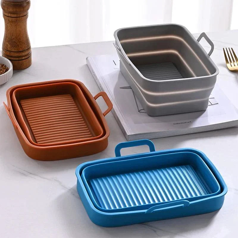 Foldable Air Fryer Silicone Baking Tray -  - #tag1#