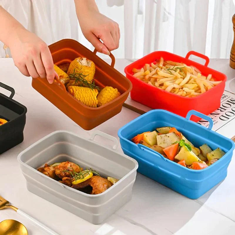 Foldable Air Fryer Silicone Baking Tray -  - #tag1#
