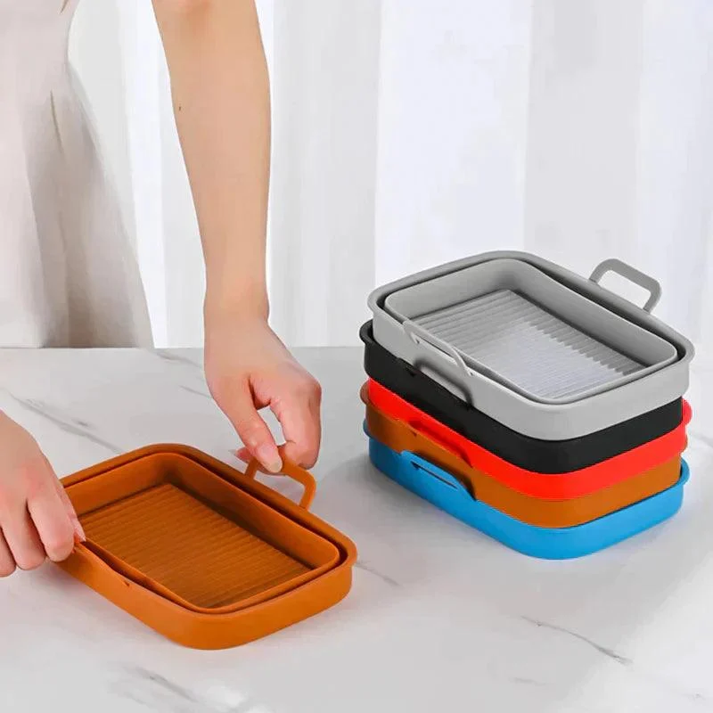Foldable Air Fryer Silicone Baking Tray -  - #tag1#