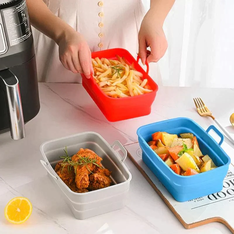 Foldable Air Fryer Silicone Baking Tray -  - #tag1#