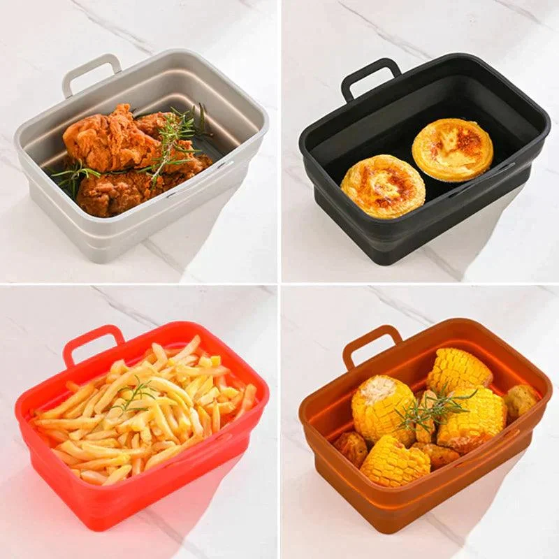 Foldable Air Fryer Silicone Baking Tray -  - #tag1#