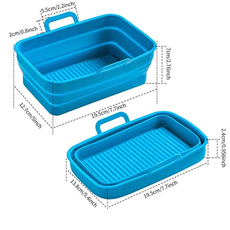 Foldable Air Fryer Silicone Baking Tray -  - #tag1#