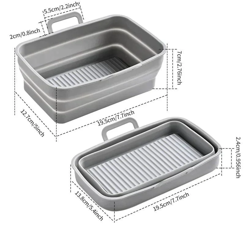Foldable Air Fryer Silicone Baking Tray -  - #tag1#