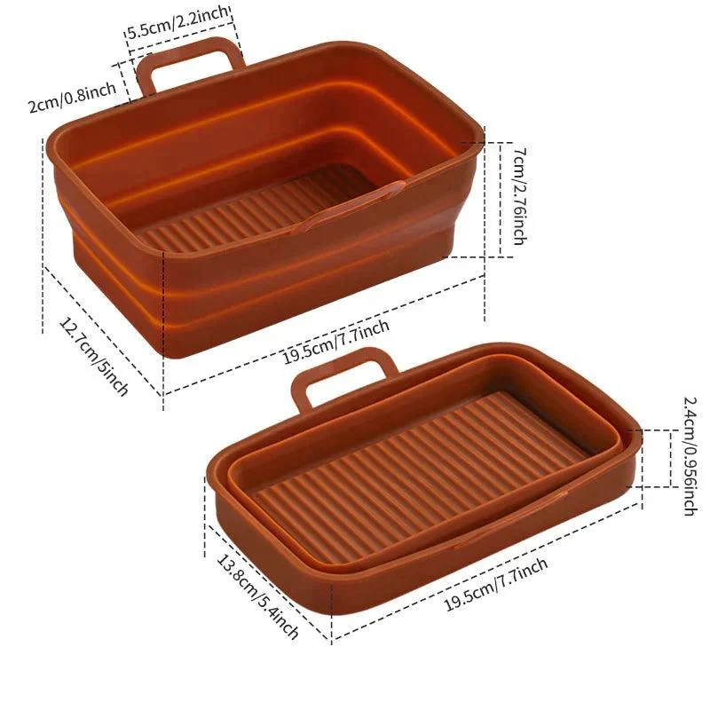 Foldable Air Fryer Silicone Baking Tray -  - #tag1#