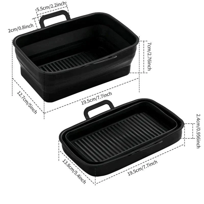 Foldable Air Fryer Silicone Baking Tray -  - #tag1#