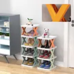 Foldable Multi Layer Shoe Rack Shoe Storage Shelf Organizer tag1
