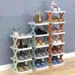 Foldable Multi Layer Shoe Rack Shoe Storage Shelf Organizer tag1
