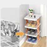 Foldable Multi Layer Shoe Rack Shoe Storage Shelf Organizer tag1
