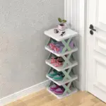 Foldable Multi Layer Shoe Rack Shoe Storage Shelf Organizer tag1