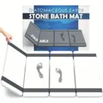 Foldable Stone Bath Mat Anti Slip Natural Diatomaceous Earth Shower Mat tag1
