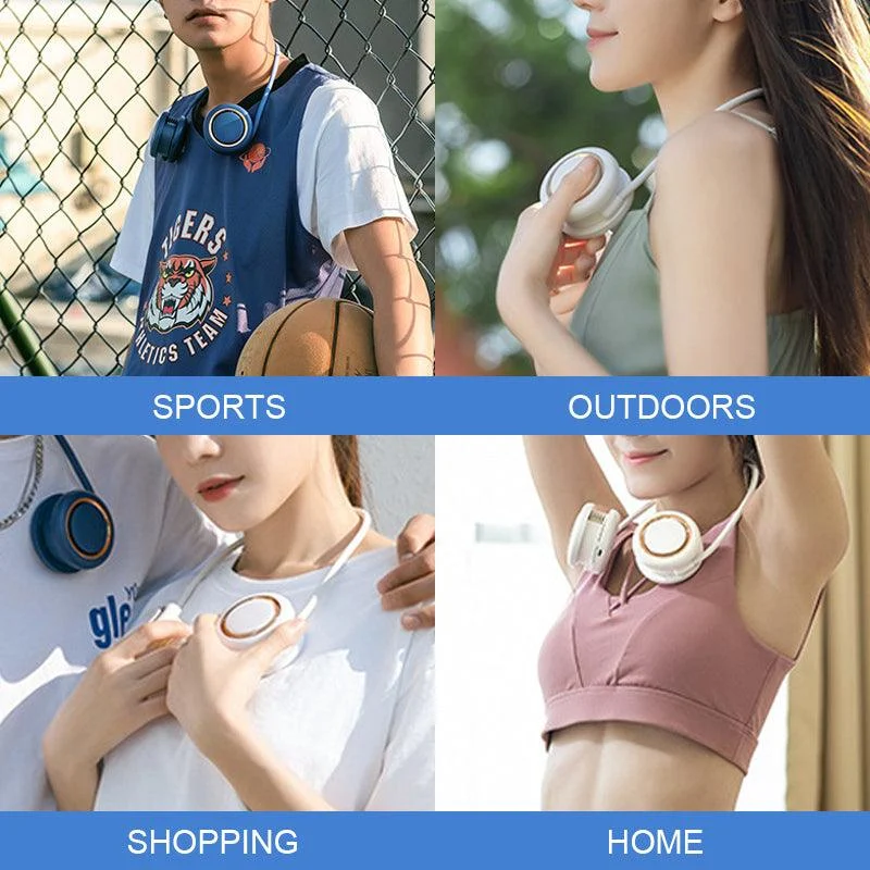 Foldable USB Mini Portable Neck Fan -  - #tag1#