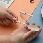 Foldable Wheat Straw Cutlery Set With Storage Box tag1