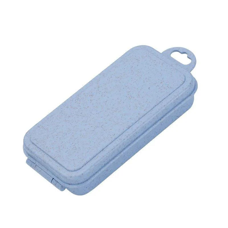 Foldable Wheat Straw Cutlery Set With Storage Box -  - #tag1#