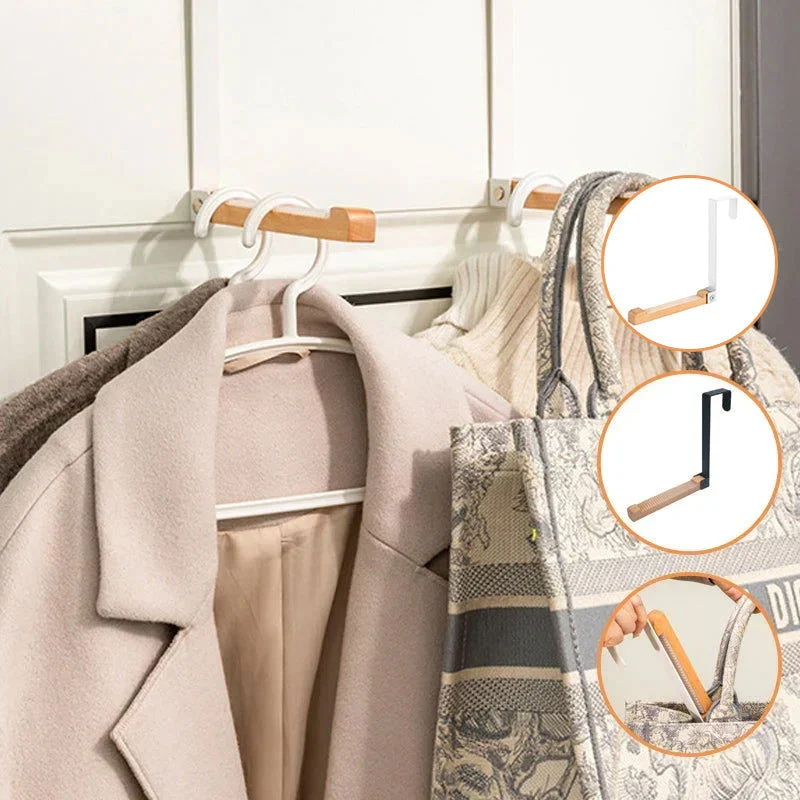 Foldable Wood Over The Door Hooks -  - #tag1#