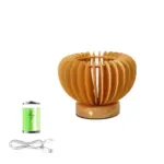 Foldable lamp Moonlight Wireless Wooden night light tag1