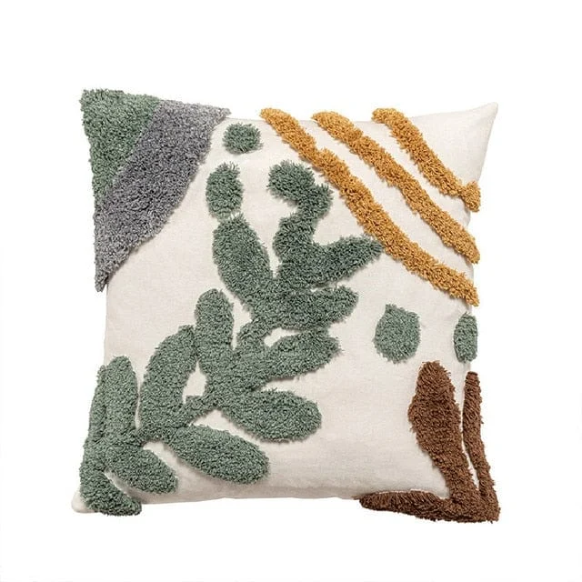 Foliage Tuft Pillow Cover -  - #tag1#