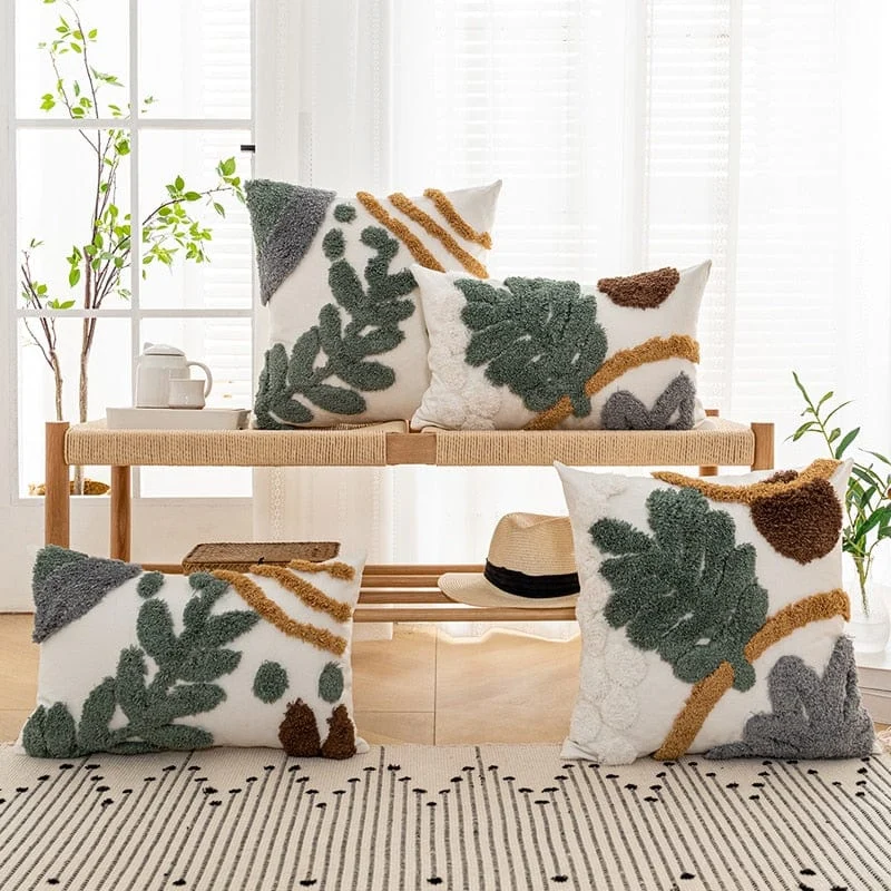 Foliage Tuft Pillow Cover -  - #tag1#