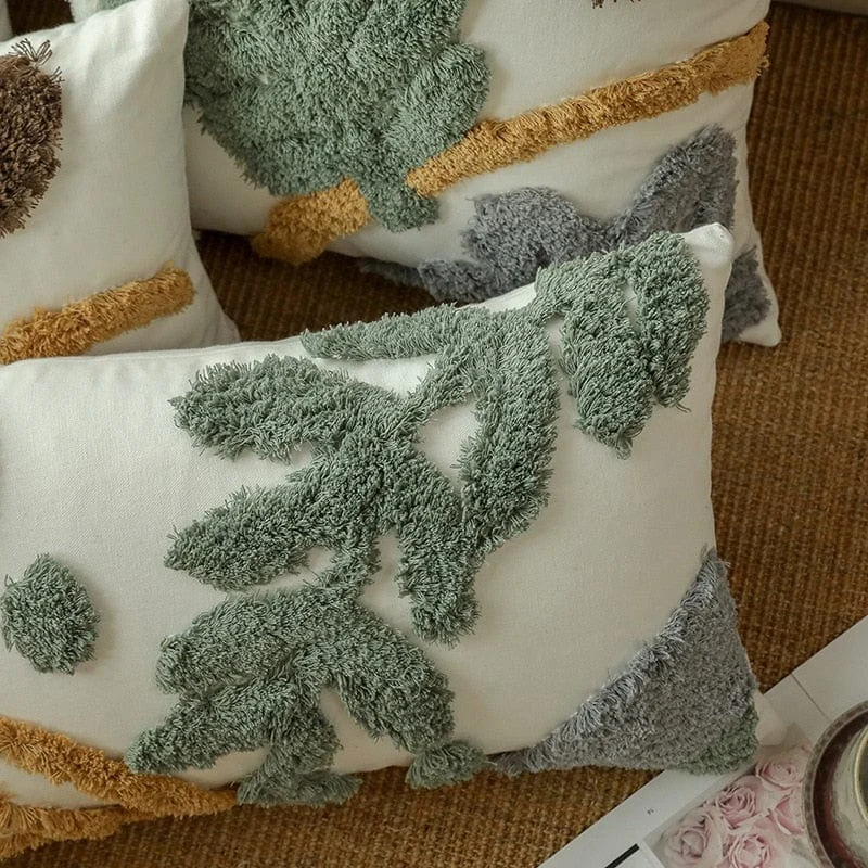 Foliage Tuft Pillow Cover -  - #tag1#