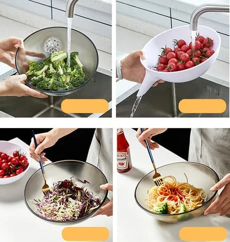 Food Drainer Basket - Draino - Silicone - Multifunctional -  - #tag1#