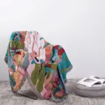 Forest Dancer Throw Trendy Jungle Leaves Tapestry