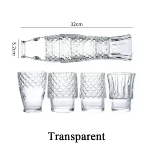 Four Piece Koi Carp Shape Stackable Cup Set