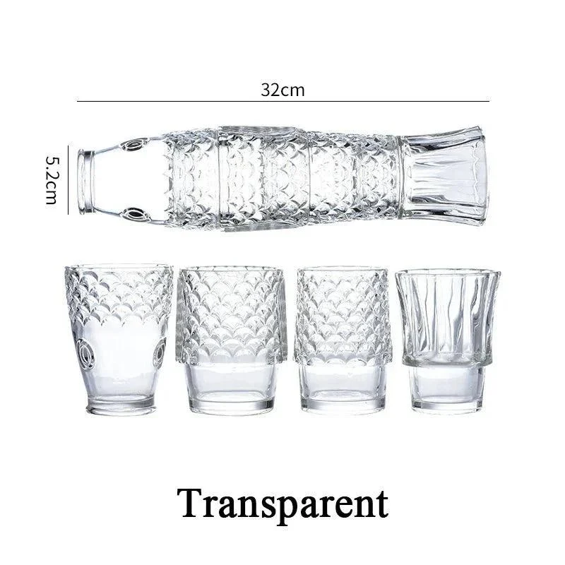 Four Piece Koi Carp Shape Stackable Cup Set -  - #tag1#