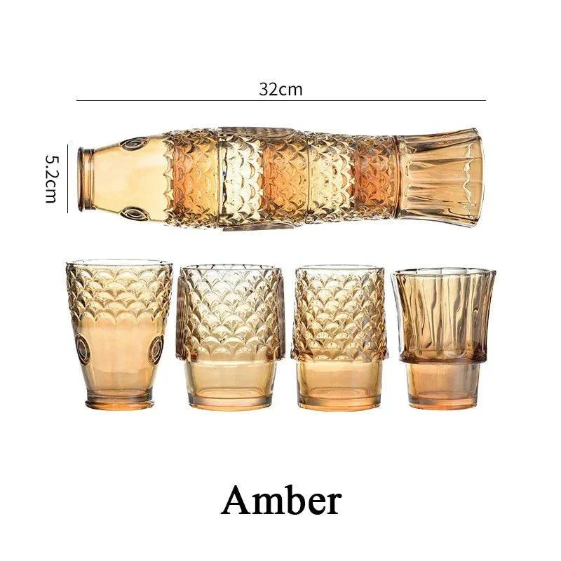 Four Piece Koi Carp Shape Stackable Cup Set -  - #tag1#