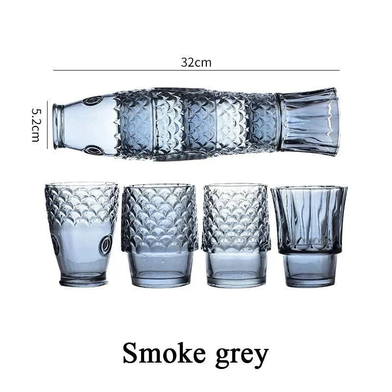 Four Piece Koi Carp Shape Stackable Cup Set -  - #tag1#