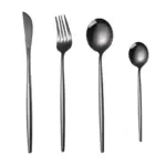 Four Piece Metallic Coloured Cutlery Set tag1
