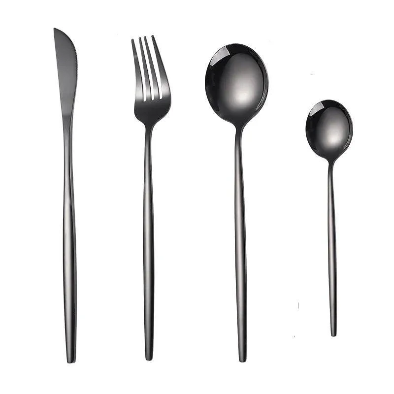 Four Piece Metallic Coloured Cutlery Set -  - #tag1#