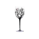 Four Seasons Tree Wine Glasses Hand Painted Art tag1