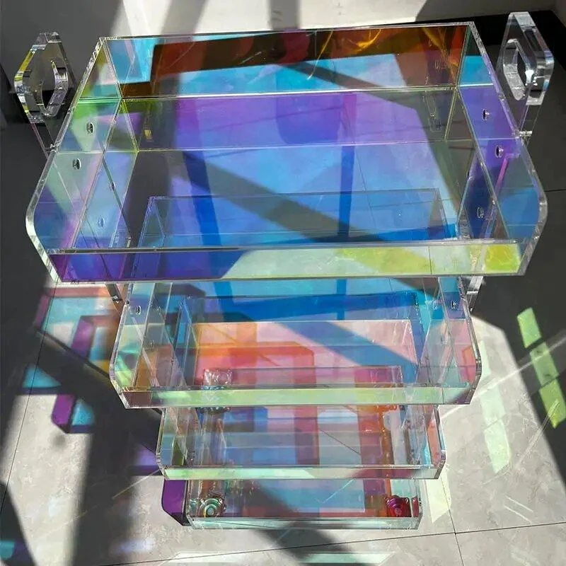 Four Tier Iridescent Acrylic Storage Trolley -  - #tag1#