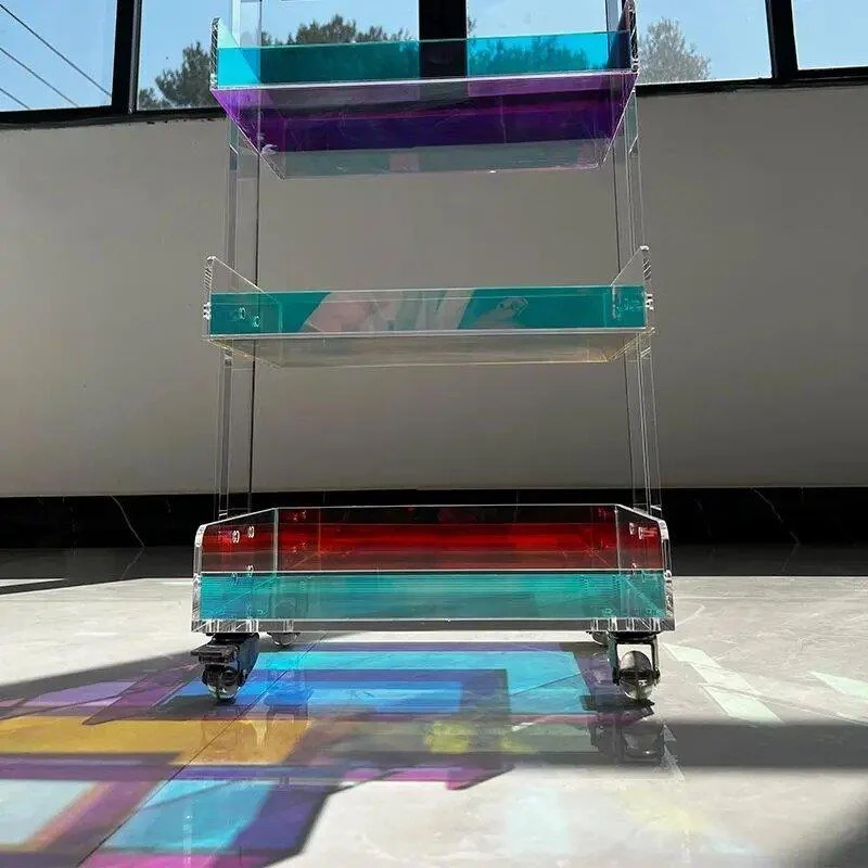 Four Tier Iridescent Acrylic Storage Trolley -  - #tag1#