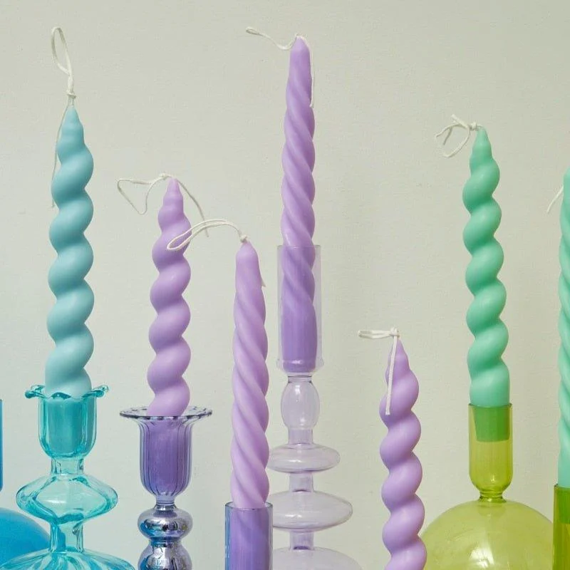 Fragranced Spiral Scented Taper Candles -  - #tag1#