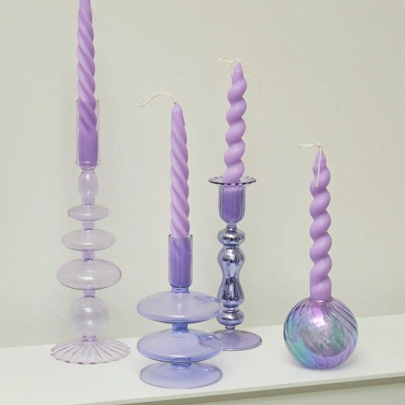 Fragranced Spiral Scented Taper Candles -  - #tag1#