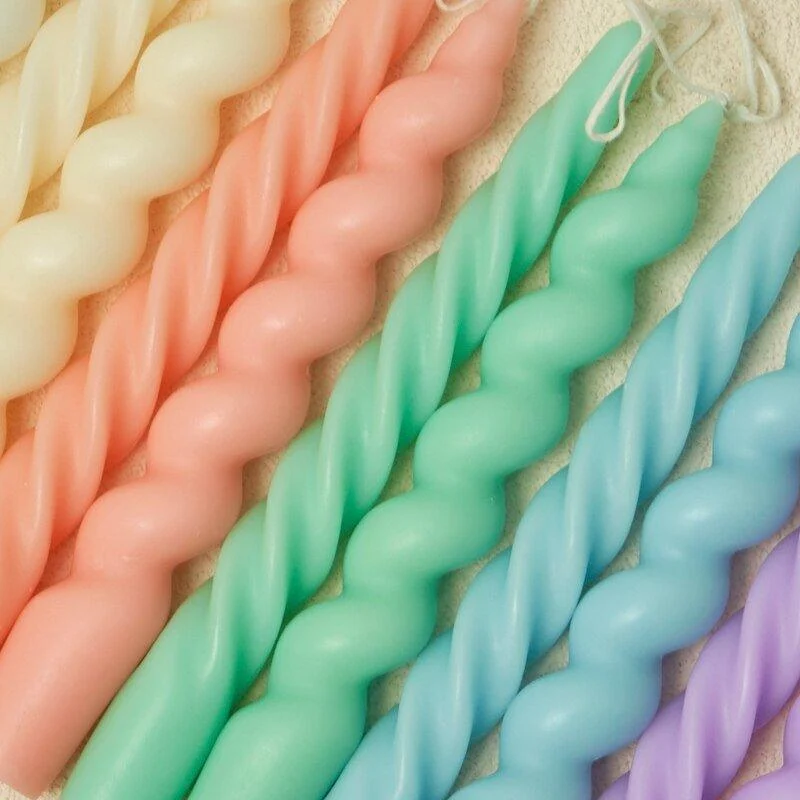 Fragranced Spiral Scented Taper Candles -  - #tag1#