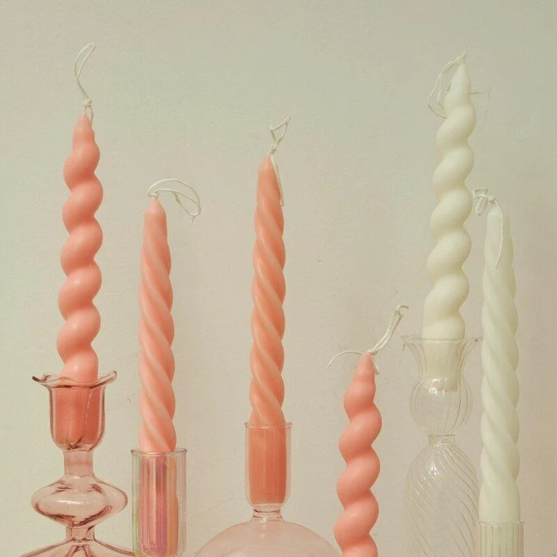 Fragranced Spiral Scented Taper Candles -  - #tag1#