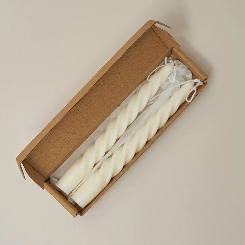 Fragranced Spiral Scented Taper Candles -  - #tag1#