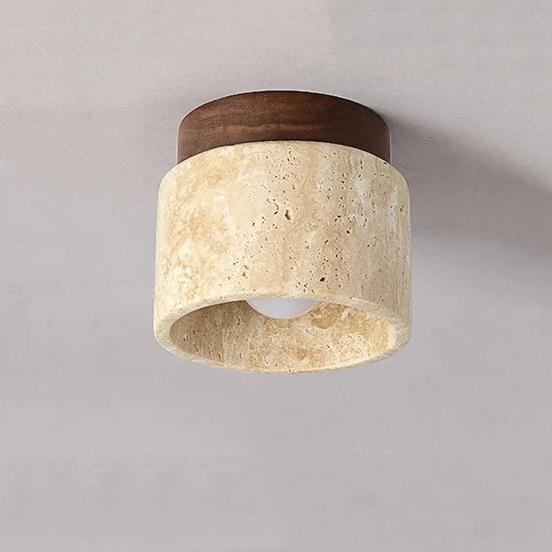 Freja - Marble & Wood Ceiling Lamp -  - #tag1#