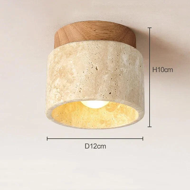 Freja - Marble & Wood Ceiling Lamp -  - #tag1#