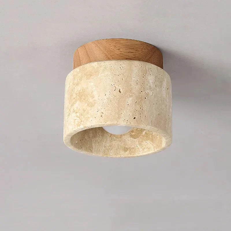 Freja - Marble & Wood Ceiling Lamp -  - #tag1#