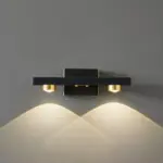 Freja Modern LED Wall Lamp Black Gold Bathroom Metal tag1