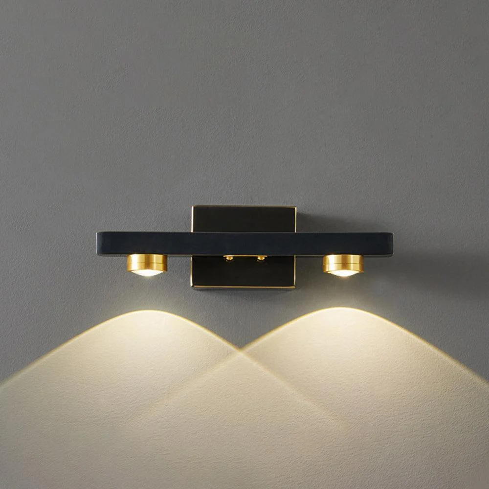 Freja - Modern LED Wall Lamp, Black/Gold, Bathroom, Metal -  - #tag1#