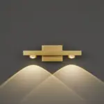 Freja Modern LED Wall Lamp Black Gold Bathroom Metal tag1